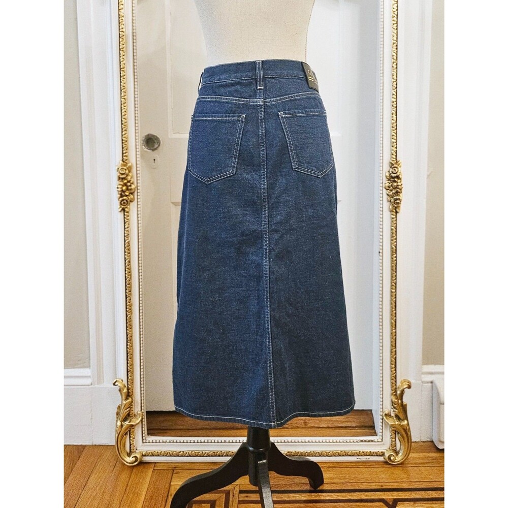 GUCCI Denim Midi Skirt, IT 36 (fits XXS to S), NWT - Picture 6 of 16